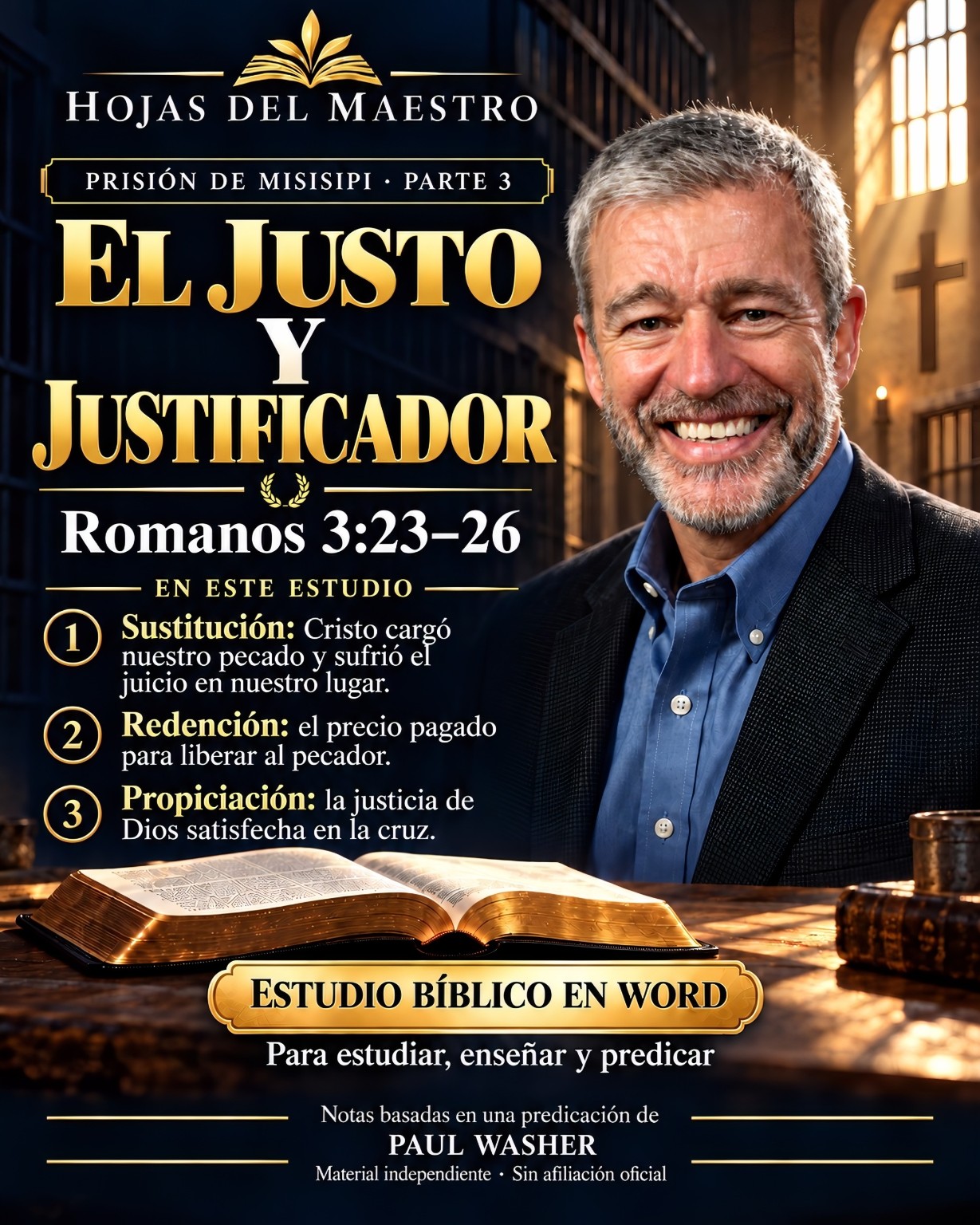 Parte 3. El justo y justificador. Estudio en Word editable.
