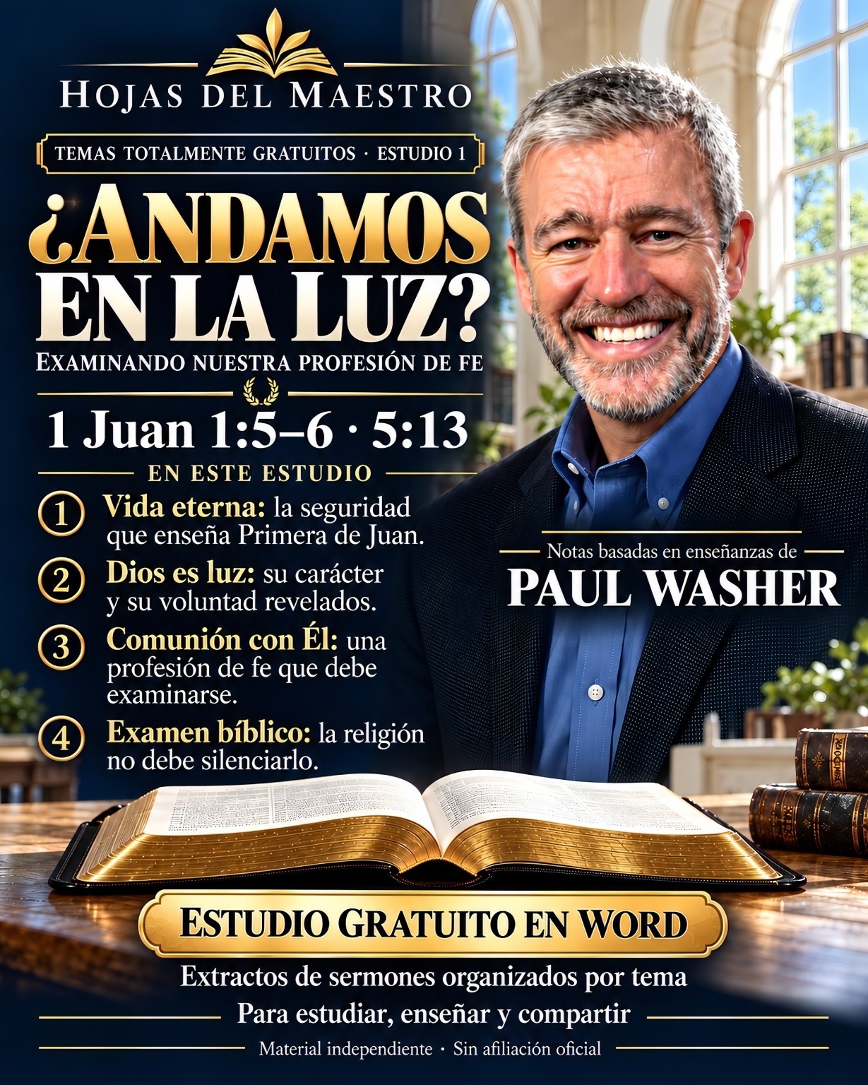¿Andamos en la luz?. Estudio gratuito de Hojas del Maestro.