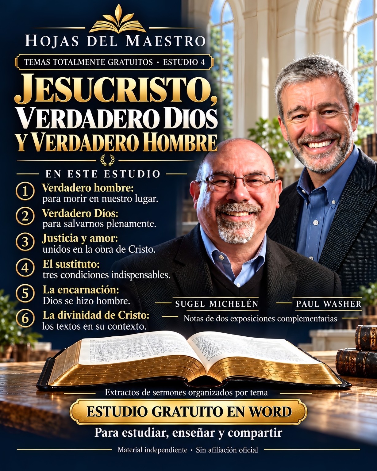 Jesucristo, verdadero Dios y verdadero hombre. Estudio gratuito de Hojas del Maestro.