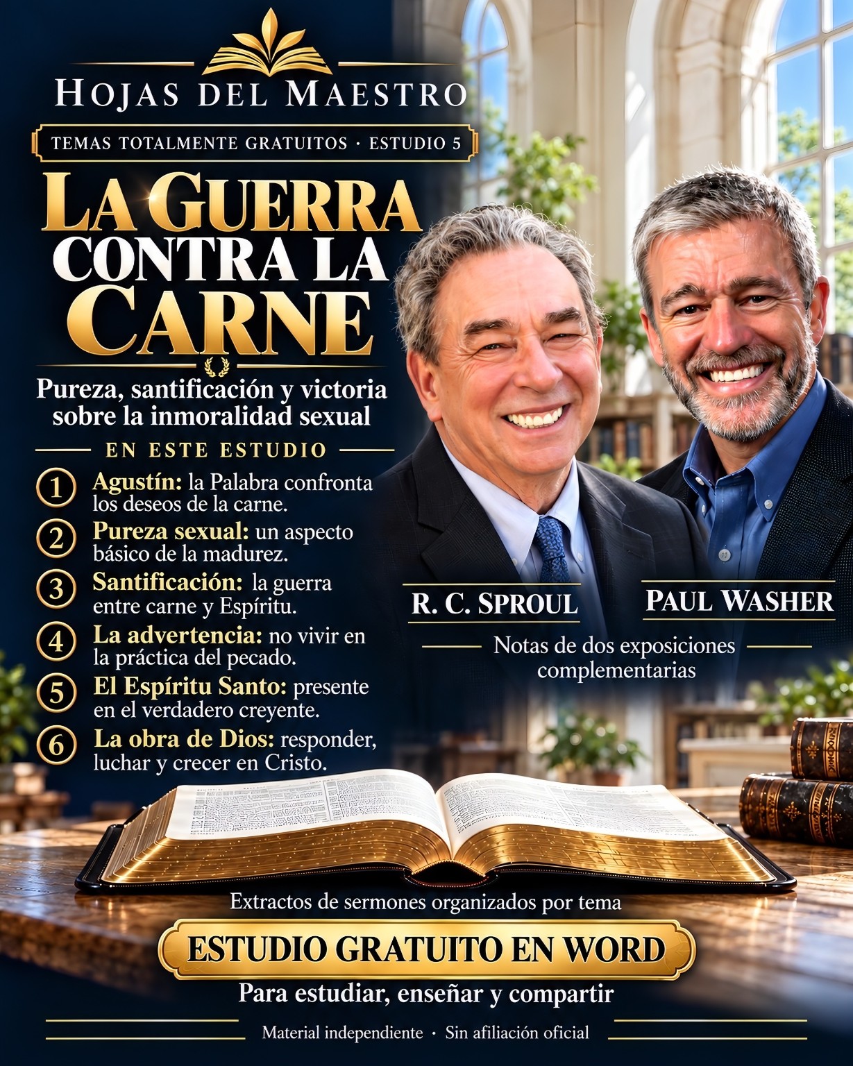 La guerra contra la carne. Estudio gratuito de Hojas del Maestro.